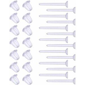 Plastic Earrings, Clear Earrings Clear Post Earring Posts and Backs Silicone Men
